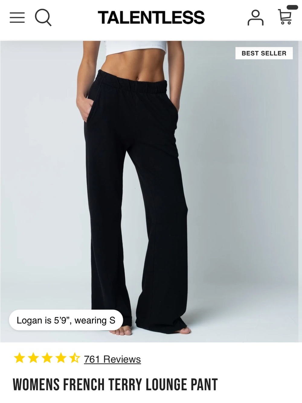 Talentless FRENCH TERRY LOUNGE PANT